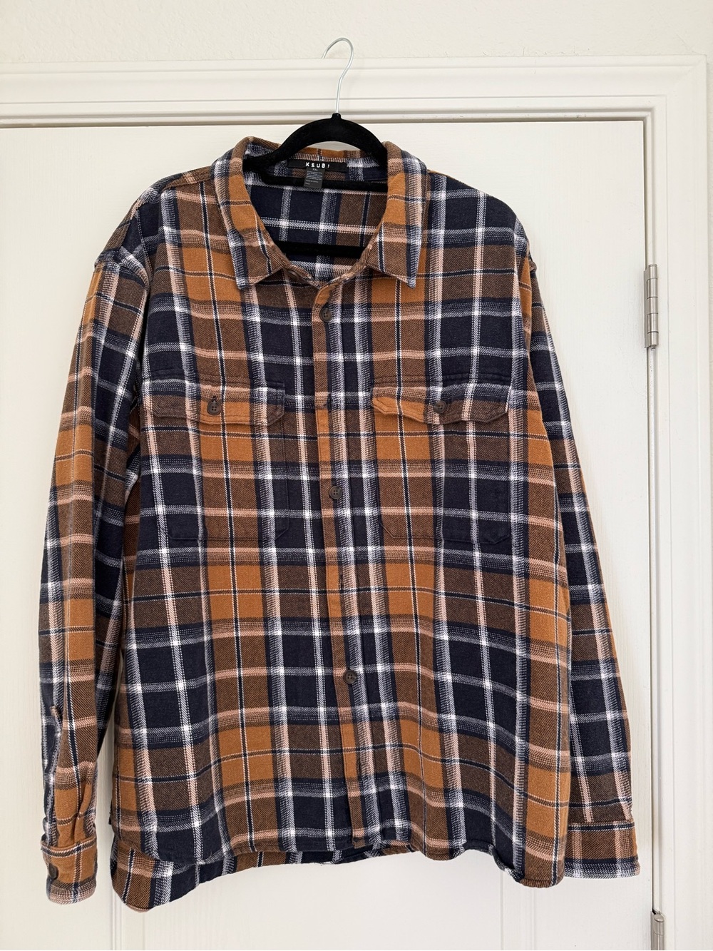 Ksubi Black & Brown Plaid Button-Down Shirt